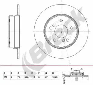 Тормозной диск BRECK купить